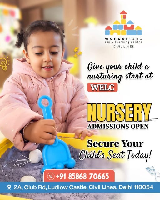 At WELC, we create a nurturing space where your child learns, plays, and grows with confidence and happiness every single day 🌈👶

🎒 Nursery Admissions Open – Enrol Now
📞 +91 85868 70665
📍 Civil Lines, Delhi
.
.
#welc #wonderlandearlylearningcentre #admissionsopen #nurseryadmissions #littlestepsbigdreams
